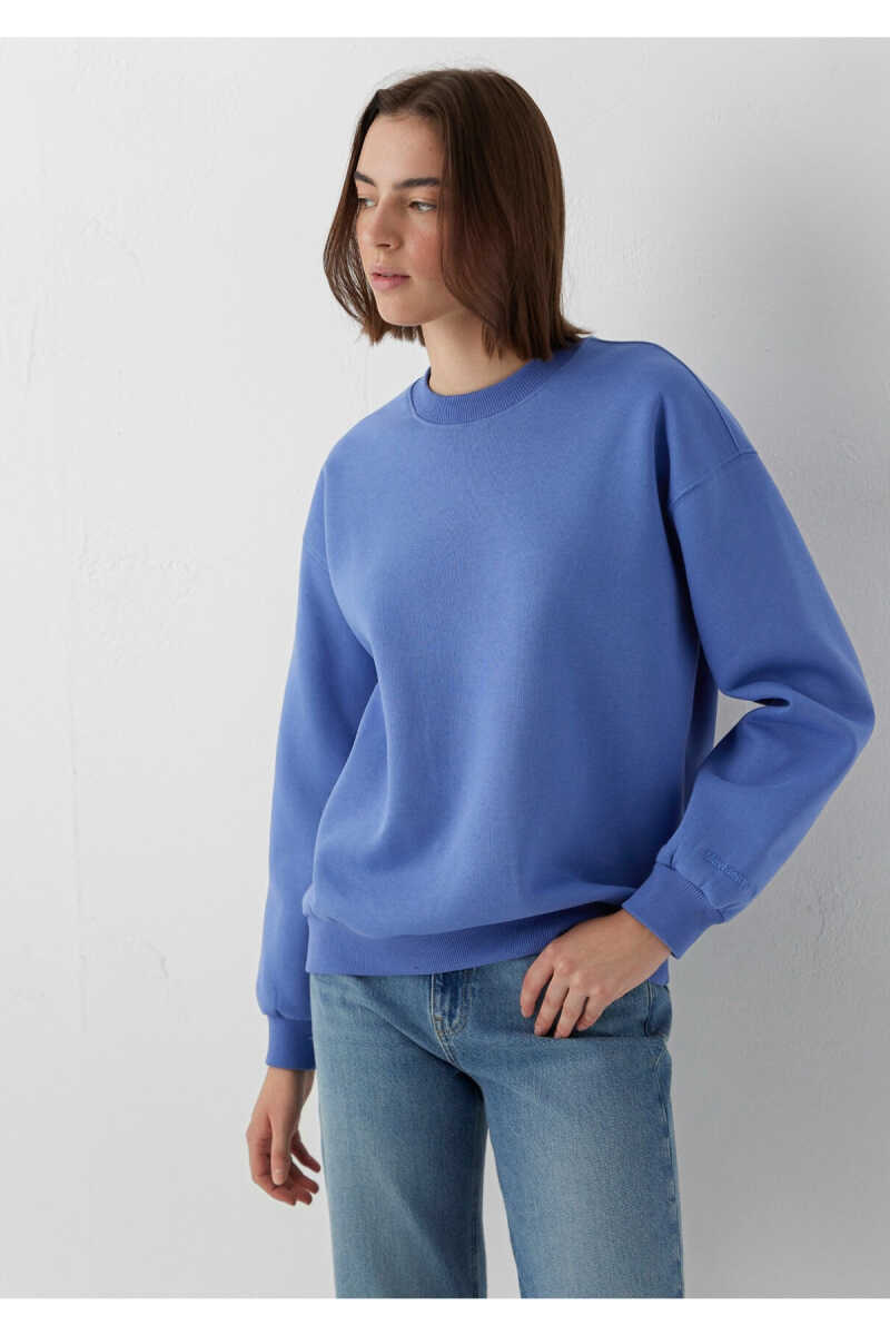 Mavi Bisiklet Yaka Mor Basic Kadın Sweatshirt 1610198-70662 - 2