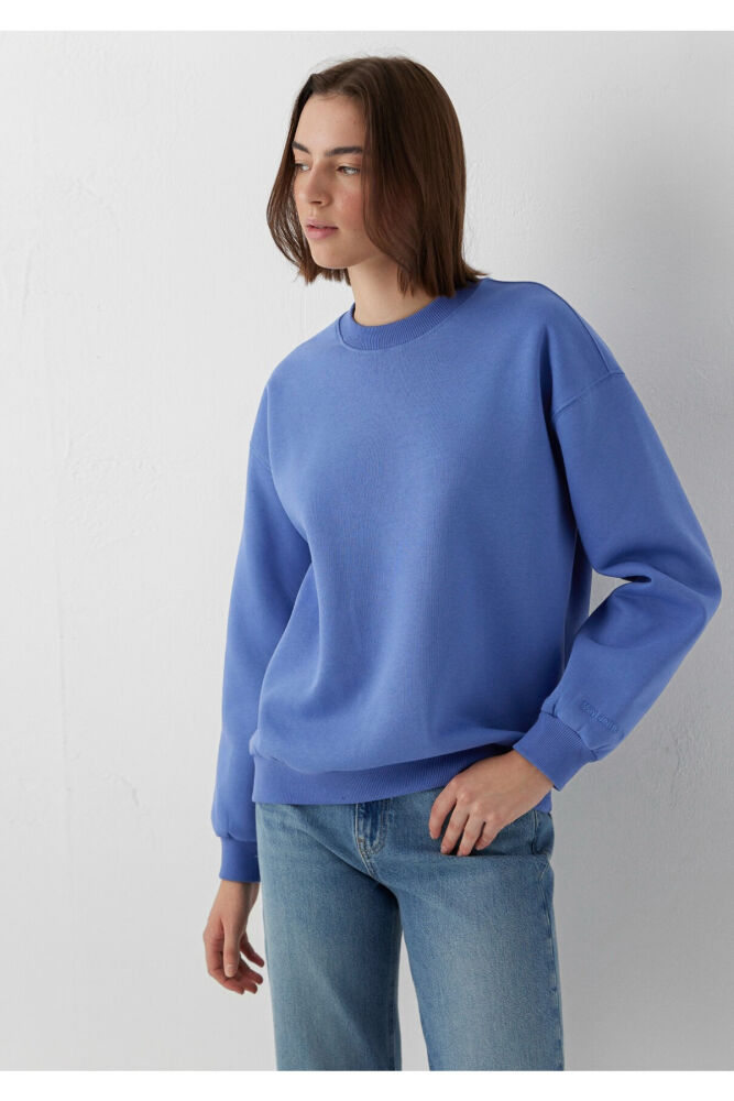 Mavi Bisiklet Yaka Mor Basic Kadın Sweatshirt 1610198-70662 (1)