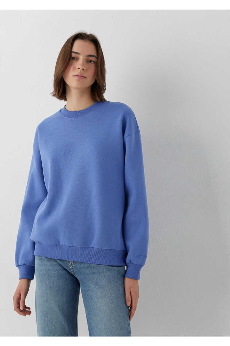 Mavi Bisiklet Yaka Mor Basic Kadın Sweatshirt 1610198-70662 - 3