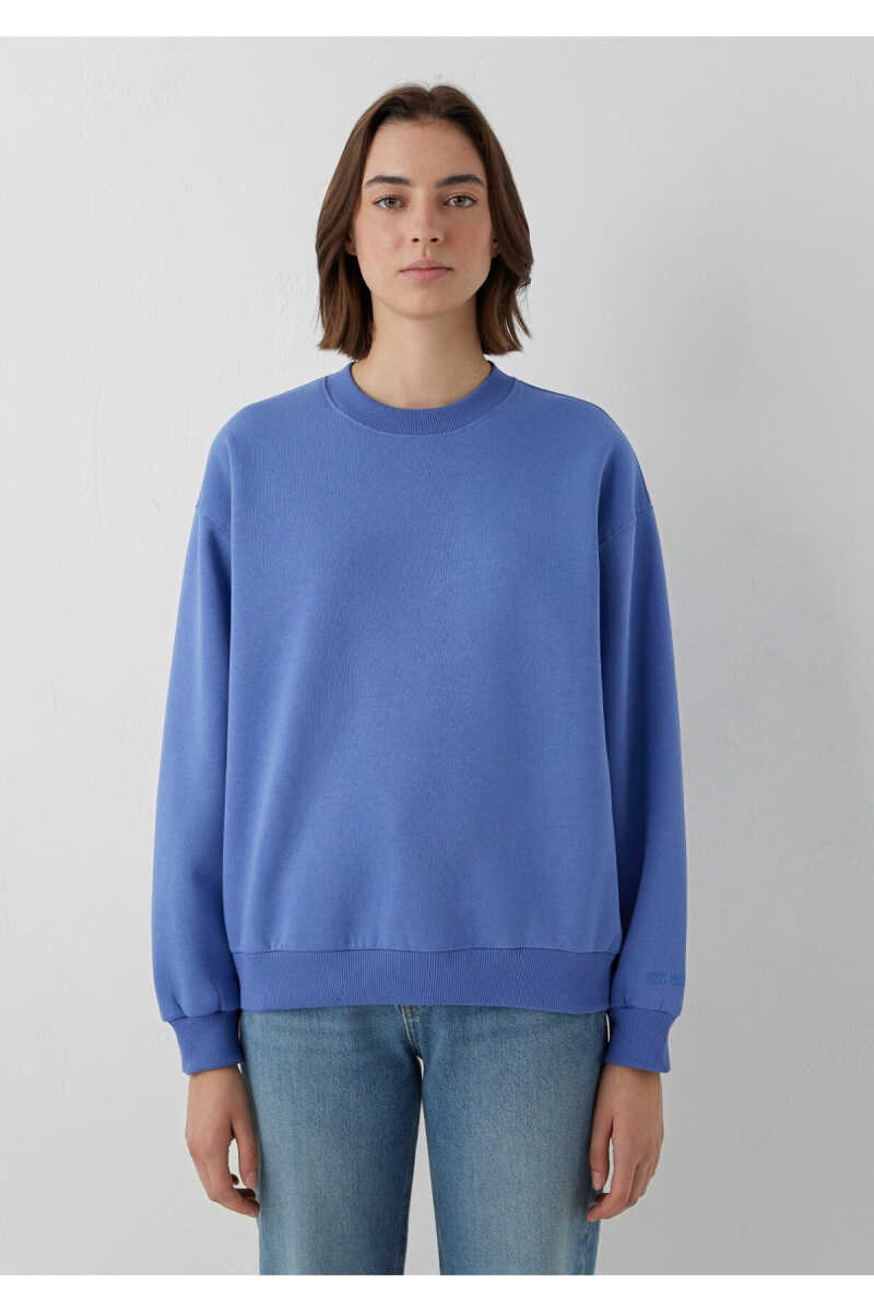 Mavi Bisiklet Yaka Mor Basic Kadın Sweatshirt 1610198-70662 - 4