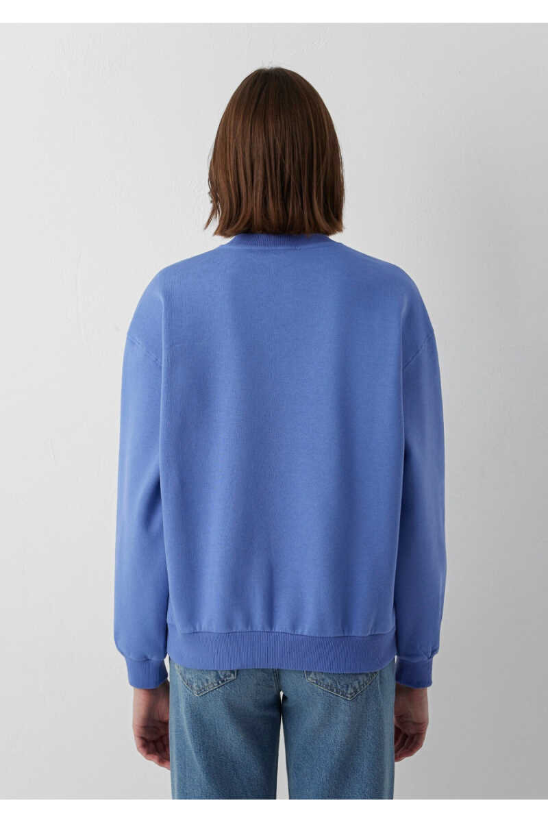 Mavi Bisiklet Yaka Mor Basic Kadın Sweatshirt 1610198-70662 - 6