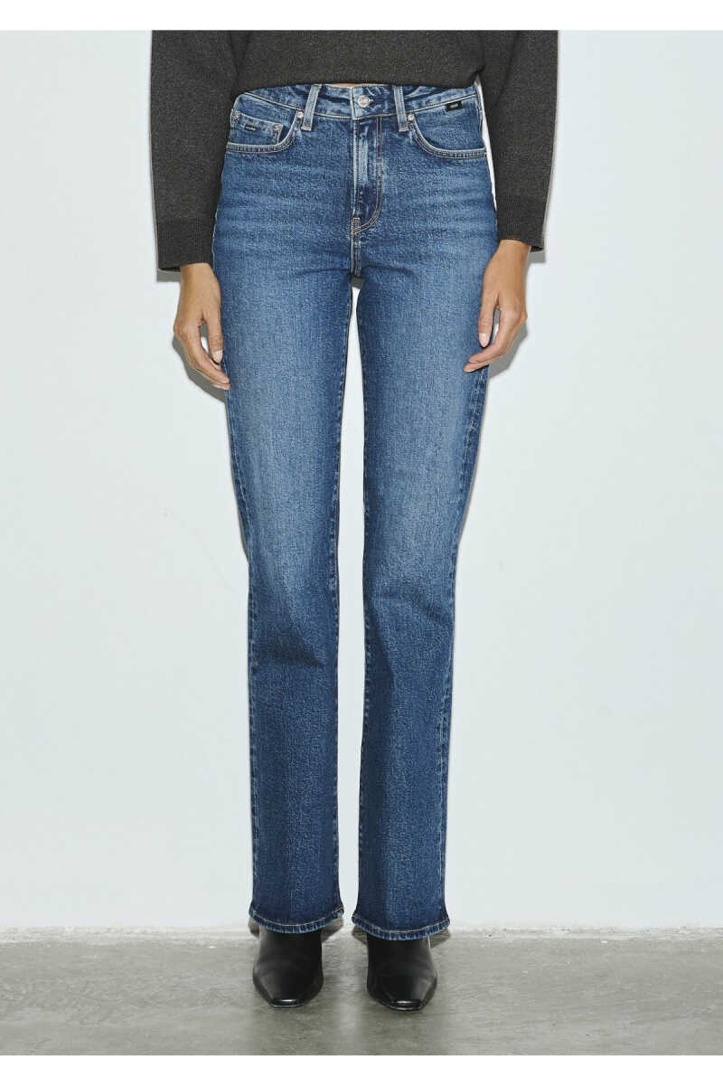 Mavi Blıss 90lar Classics Vintage Koyu Mavi Flare Bootcut Yüksek Bel Kadın Jean Pantolon 101437-A7503 - 3