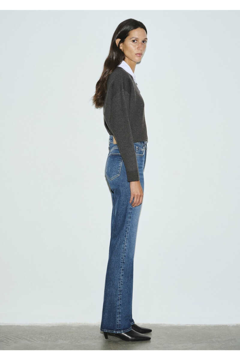 Mavi Blıss 90lar Classics Vintage Koyu Mavi Flare Bootcut Yüksek Bel Kadın Jean Pantolon 101437-A7503 - 5