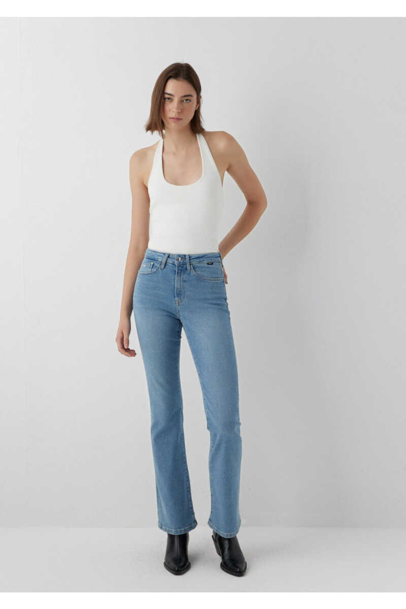 Mavi Blıss Premium Blue Puslu Açık Mavi Flare Fit Kadın Jean Pantolon 101437-A7437 - 2