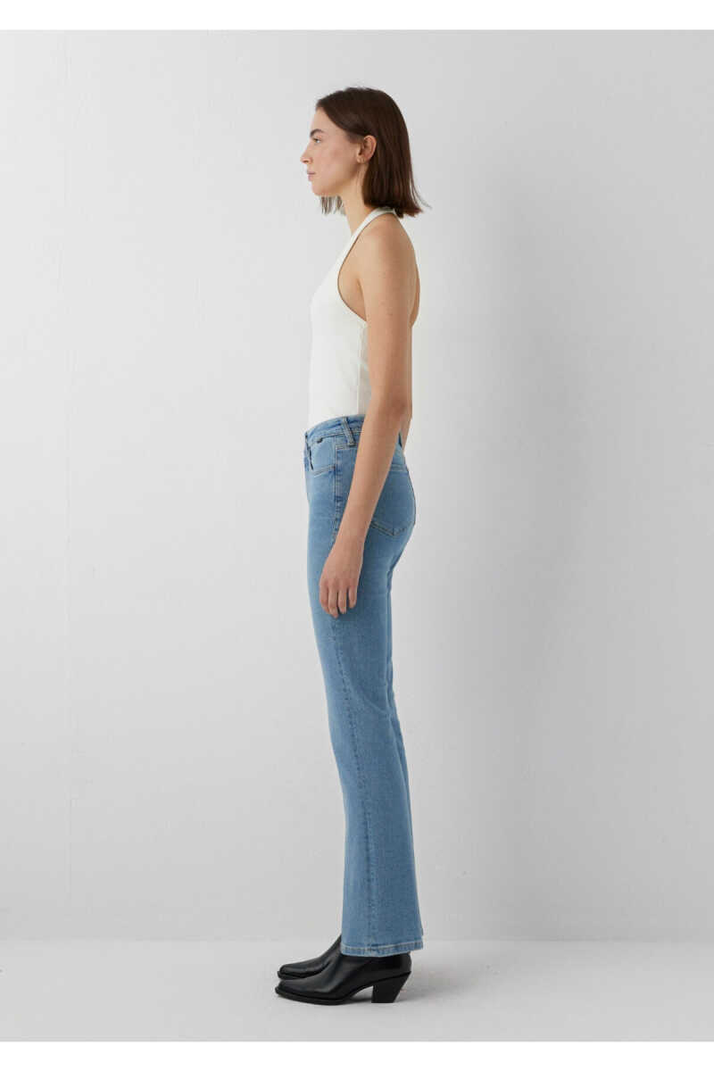 Mavi Blıss Premium Blue Puslu Açık Mavi Flare Fit Kadın Jean Pantolon 101437-A7437 - 4