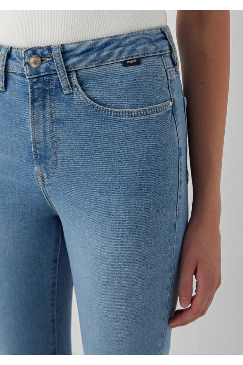 Mavi Blıss Premium Blue Puslu Açık Mavi Flare Fit Kadın Jean Pantolon 101437-A7437 - 6