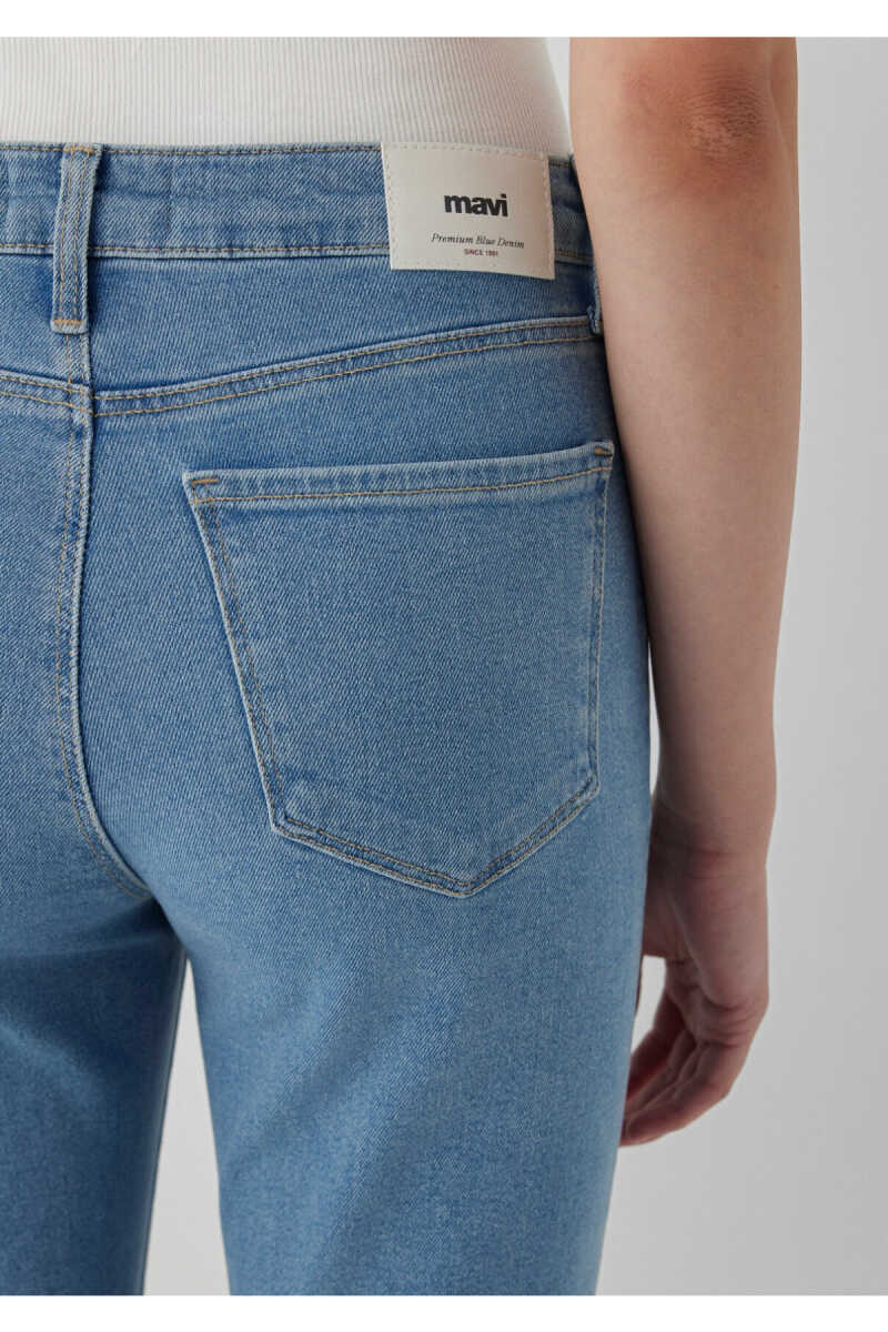 Mavi Blıss Premium Blue Puslu Açık Mavi Flare Fit Kadın Jean Pantolon 101437-A7437 - 8