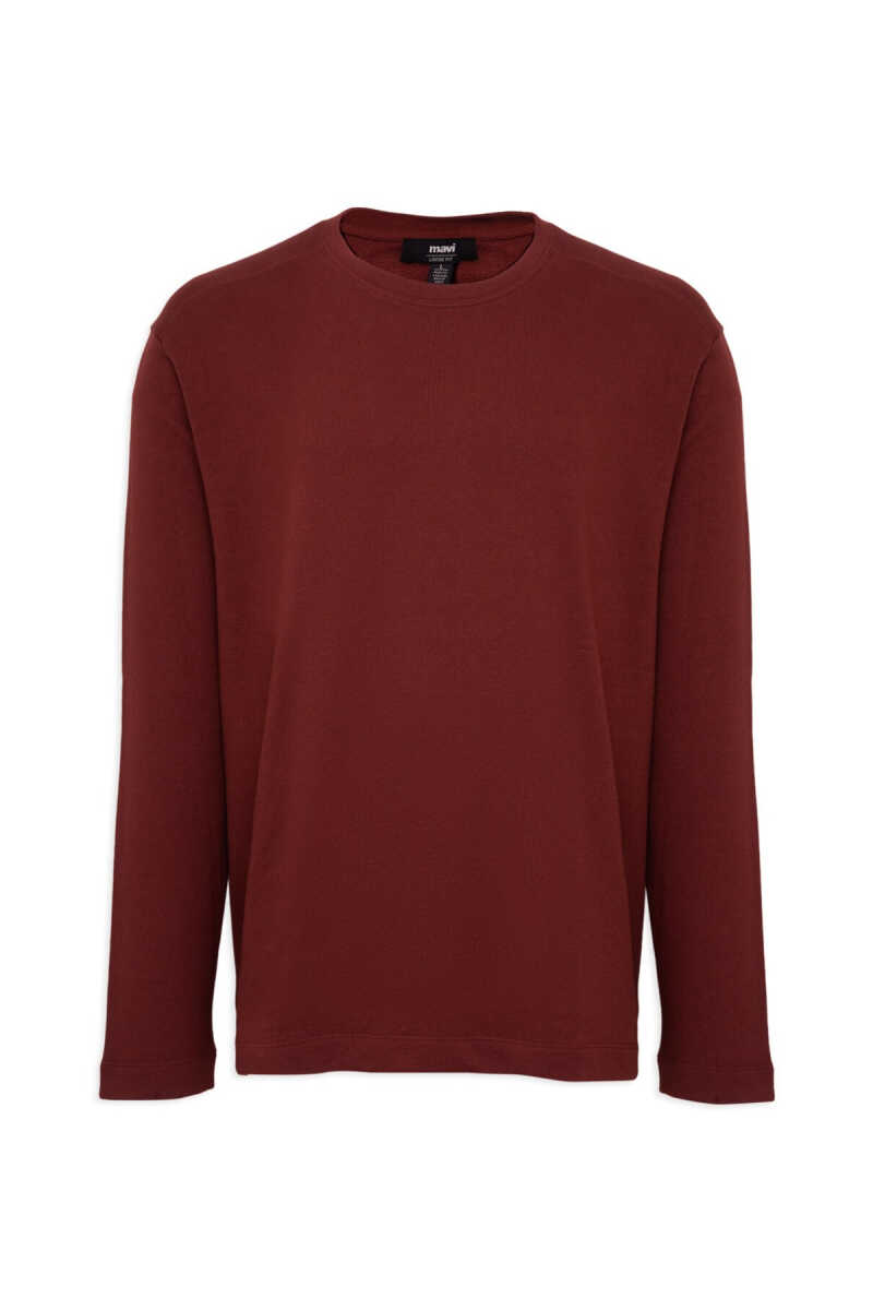 Mavi Bordo Loose Fit Erkek Sweatshirt 0S20172-70409 - 6