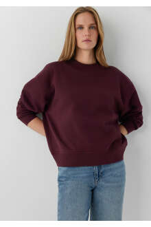 Mavi Bordo Loose Fit Kadın Sweatshirt 1S10576-70422