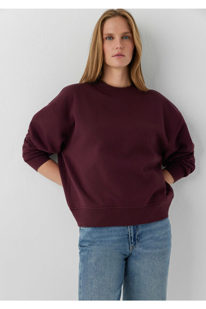 Mavi Bordo Loose Fit Kadın Sweatshirt 1S10576-70422