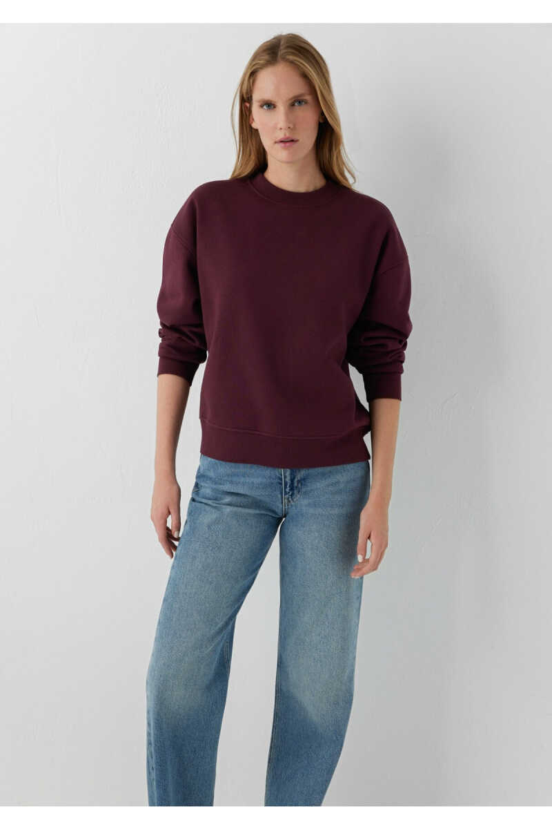 Mavi Bordo Loose Fit Kadın Sweatshirt 1S10576-70422 - 2