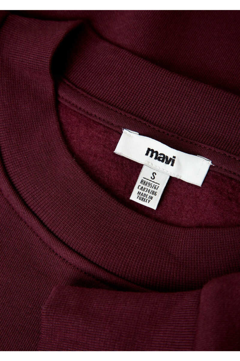 Mavi Bordo Loose Fit Kadın Sweatshirt 1S10576-70422 - 8