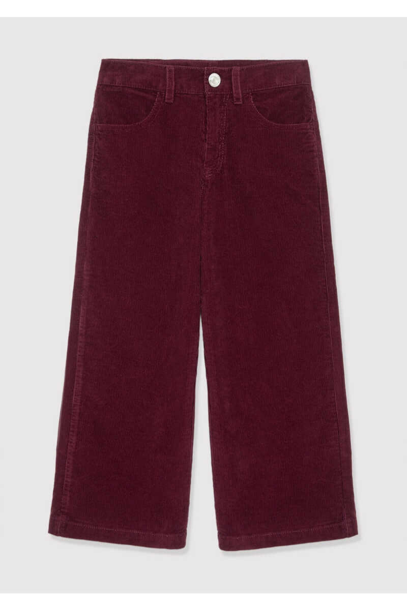 Mavi Bordo Wide Leg Çocuk Kadife Pantolon 7020048-70426 - 1