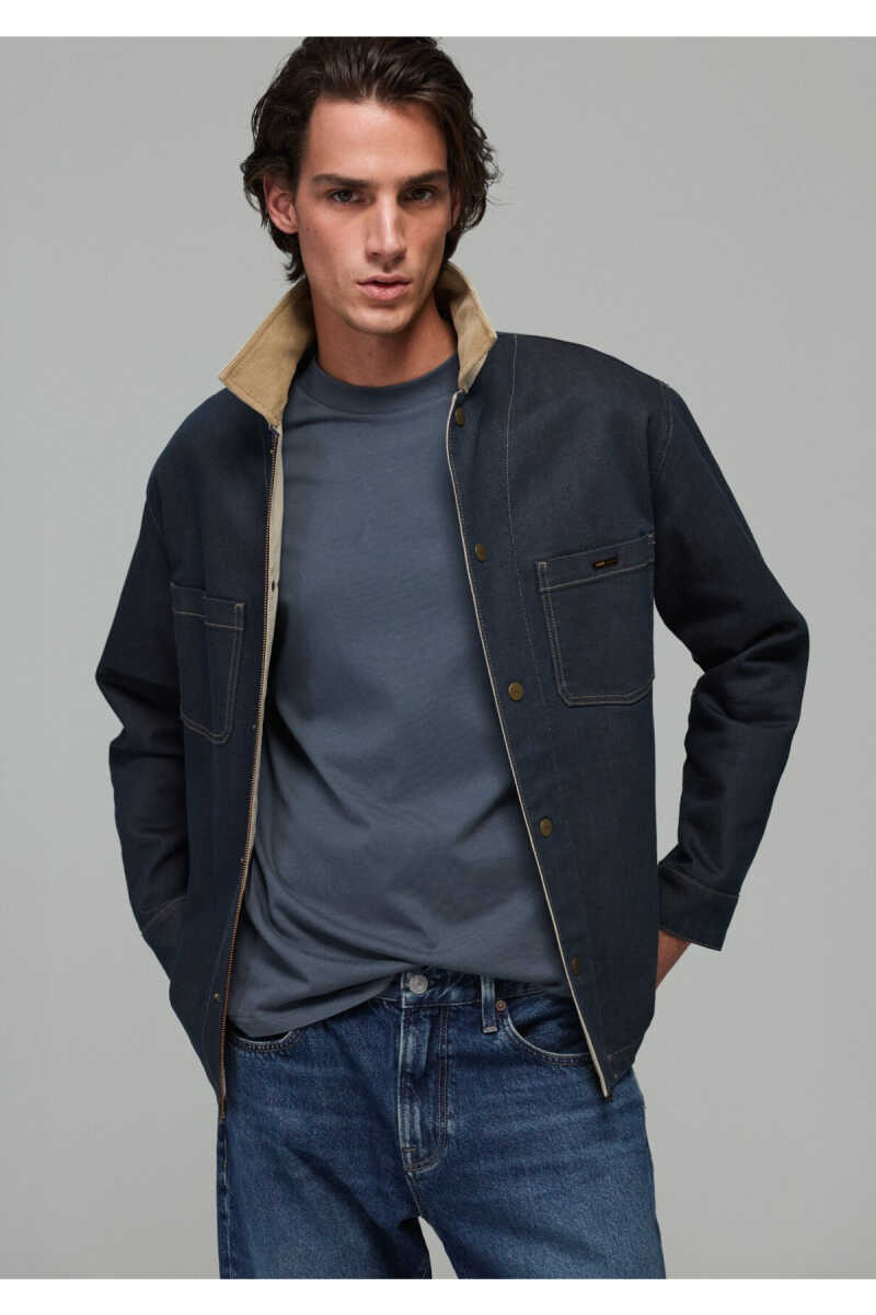 Mavi Bruin Classic Vinatge Kaplamalı Indigo Mavisi Denim Erkek Jean Ceket Ceket0121295-A7788 - 3