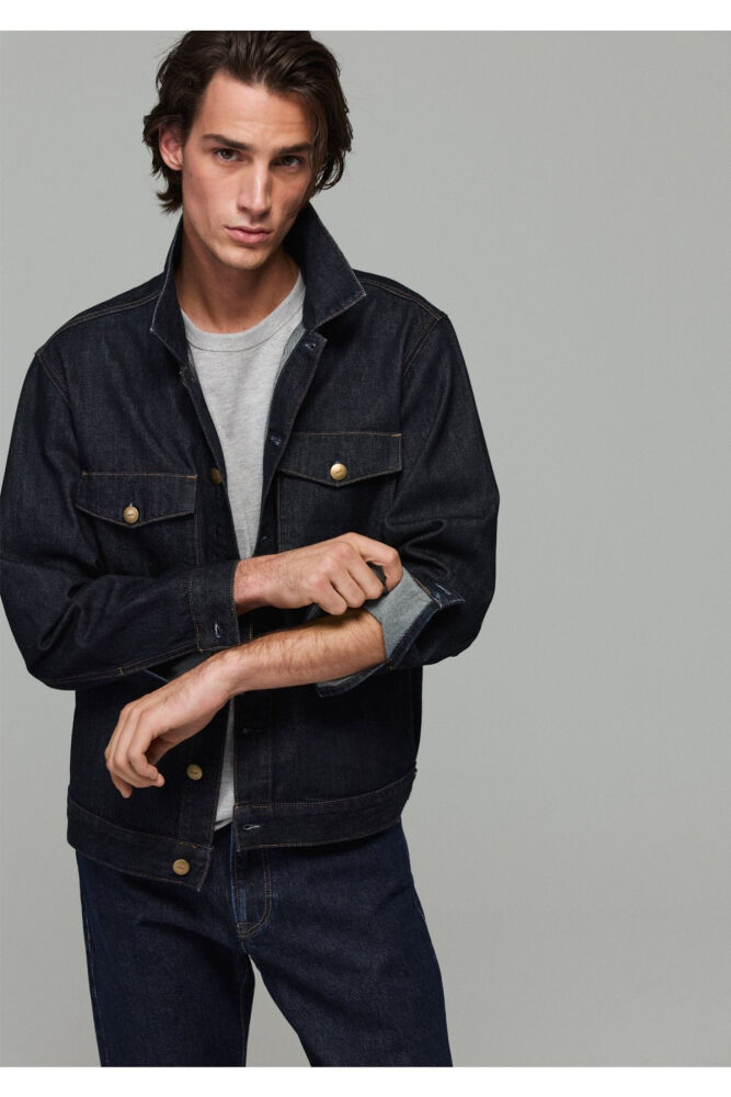 Mavi Caleb Classic Vintage Rinse Denim Regular Fit Erkek Jean Ceket 0121290-A7779