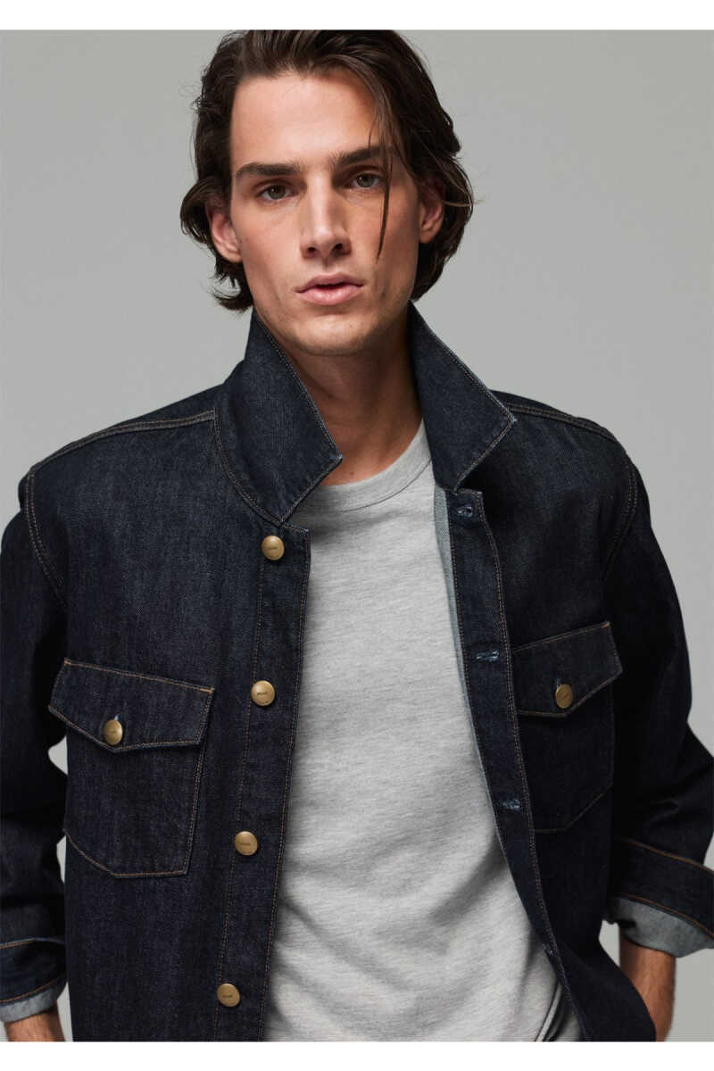 Mavi Caleb Classic Vintage Rinse Denim Regular Fit Erkek Jean Ceket 0121290-A7779 - 2