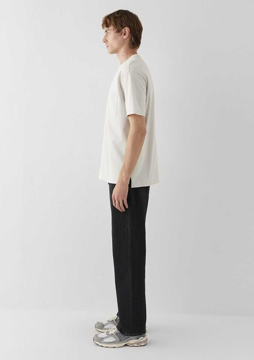 Mavi Cep Detaylı Gri Basic Loose Fit Erkek Tişört 066248-70080 - 3