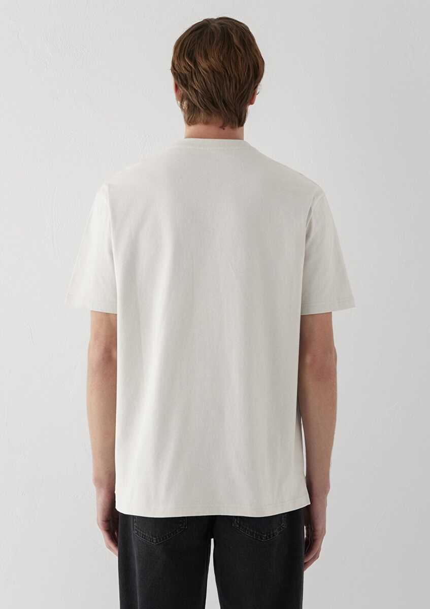 Mavi Cep Detaylı Gri Basic Loose Fit Erkek Tişört 066248-70080 - 5