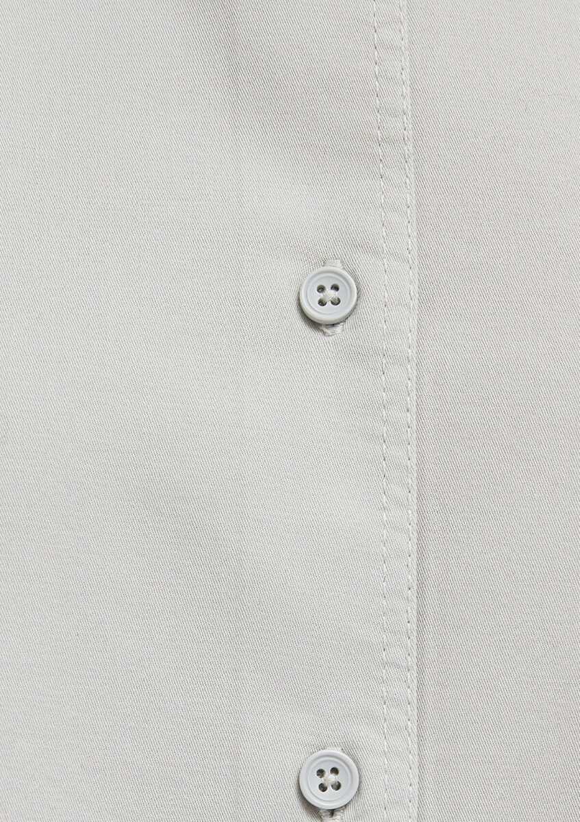 Mavi Cepli Gri Loose Fit Kadın Gömlek 1211385-80618 - 7