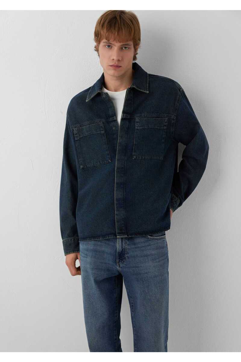 Mavi Cepli Lacivert Denim Loose Fit Erkek Jean Gömlek 0220353-18790