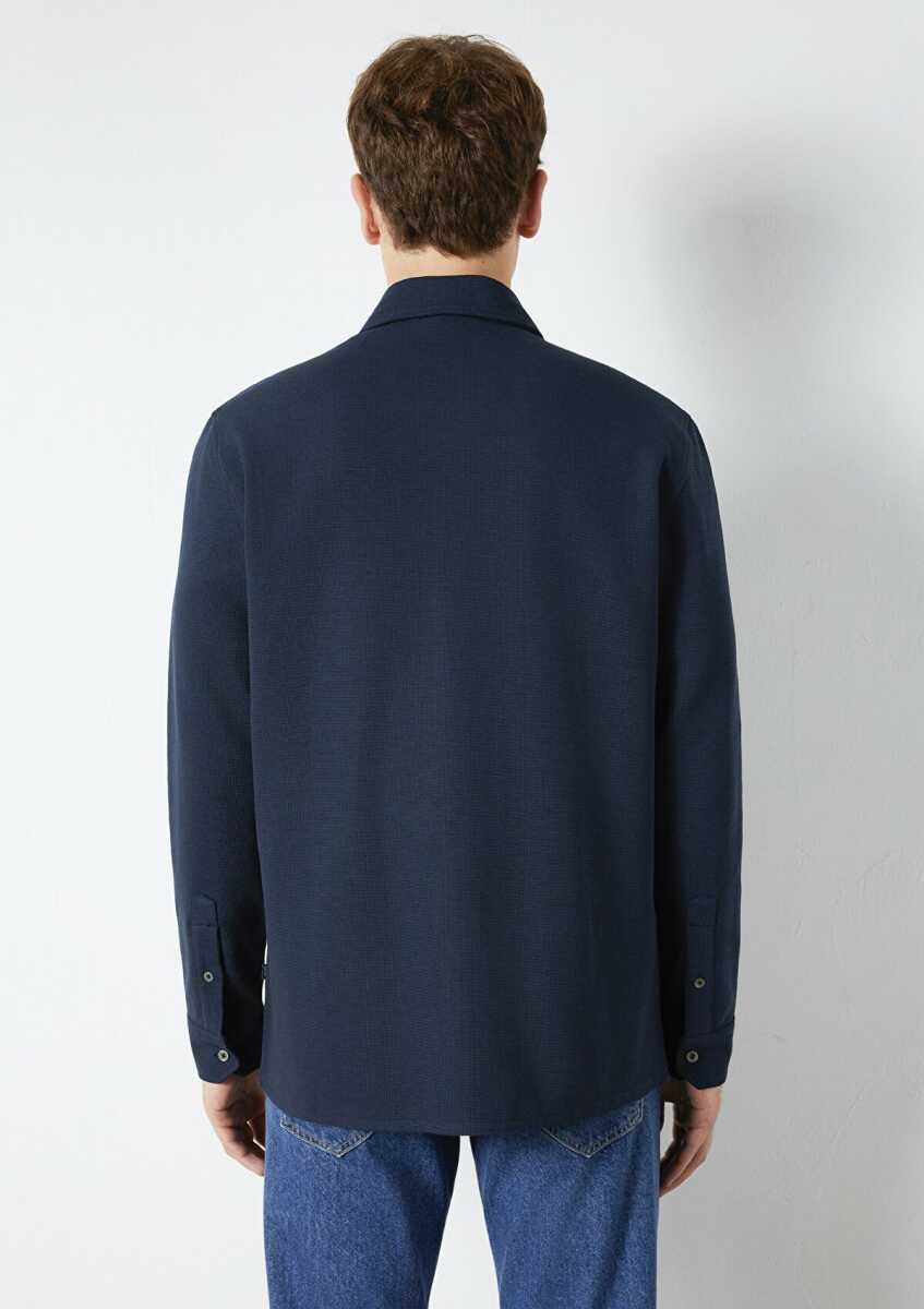 Mavi Cepli Lacivert Regular Fit Gömlek 0211874-70490 - 5