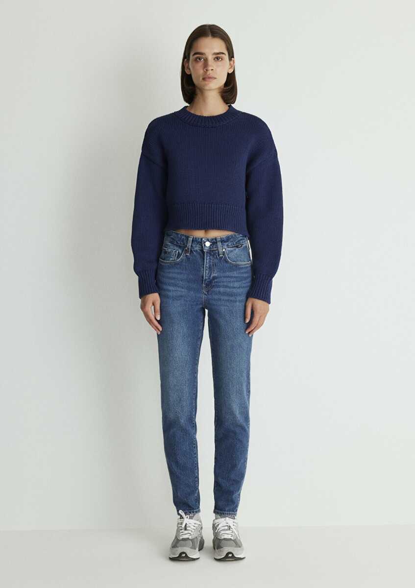 Mavi Cindy Classic Denim Gölgeli Koyu Mavi Kadın Jean Pantolon 100277-87925 - 4