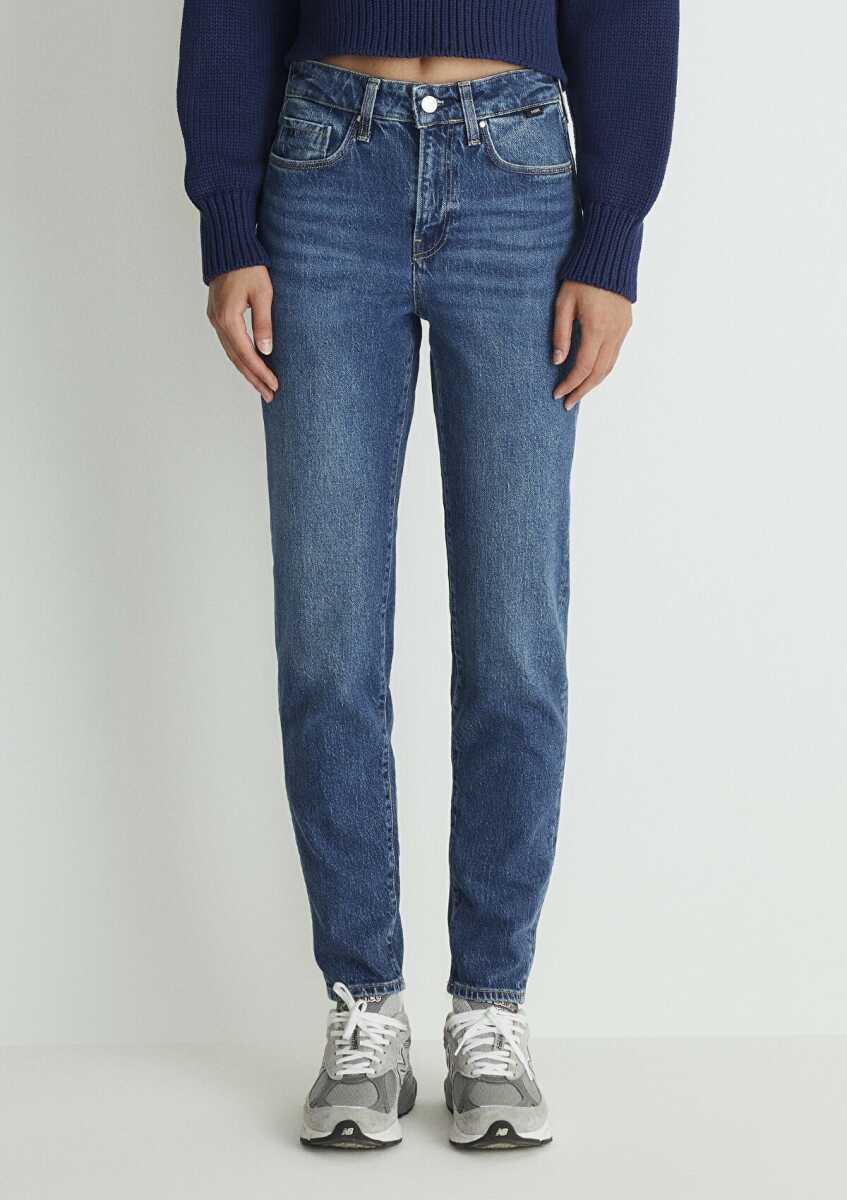 Mavi Cindy Classic Denim Gölgeli Koyu Mavi Kadın Jean Pantolon 100277-87925 - 5