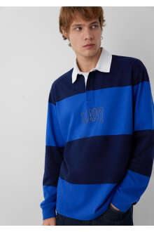 Mavi Çizgili Erkek Sweat 0S20218-A7894