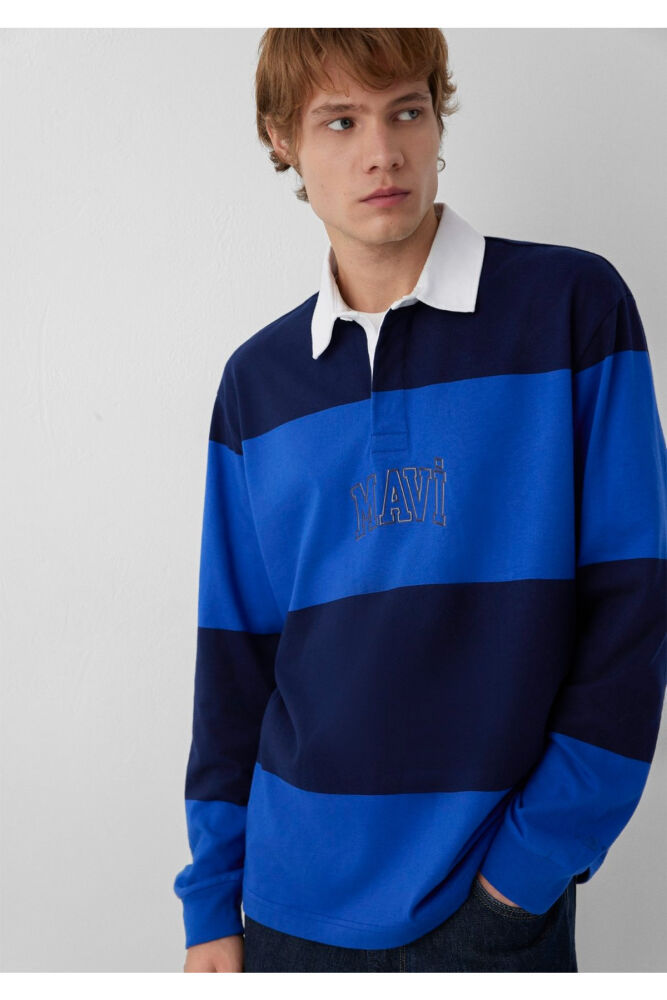 Mavi Çizgili Erkek Sweat 0S20218-A7894