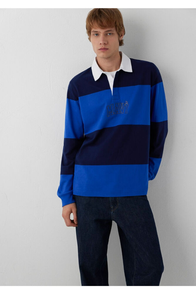Mavi Çizgili Erkek Sweat 0S20218-A7894 (1)
