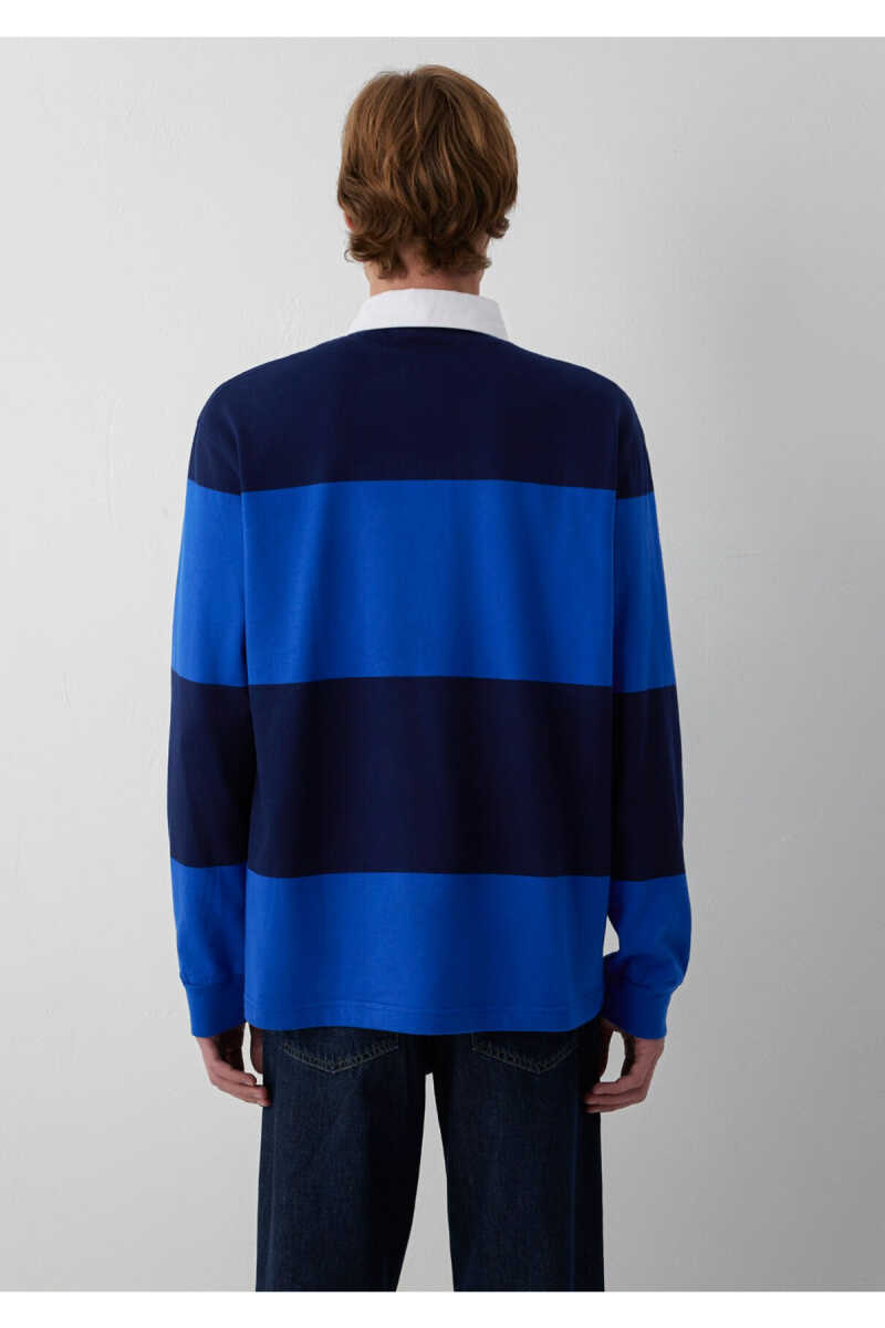Mavi Çizgili Erkek Sweat 0S20218-A7894 - 6