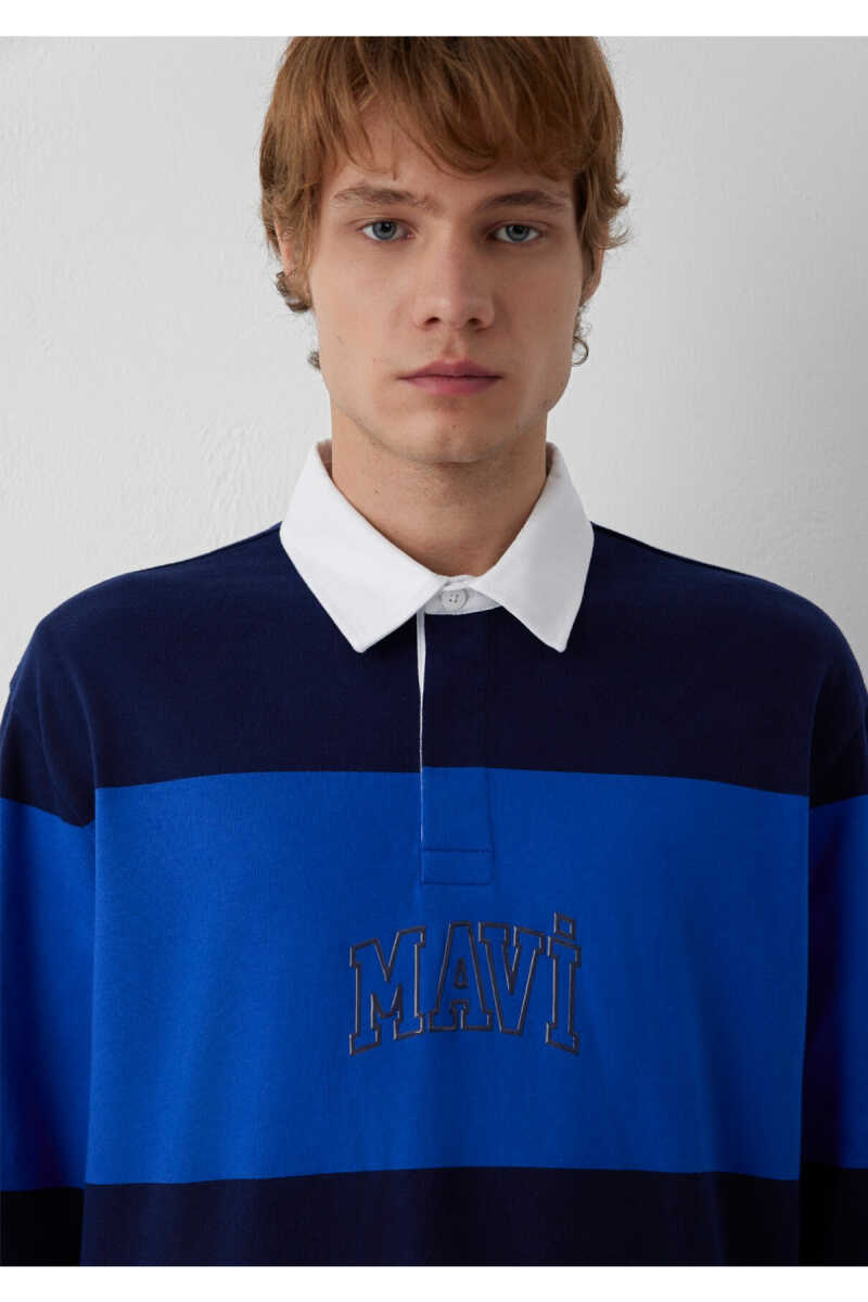 Mavi Çizgili Erkek Sweat 0S20218-A7894 - 7