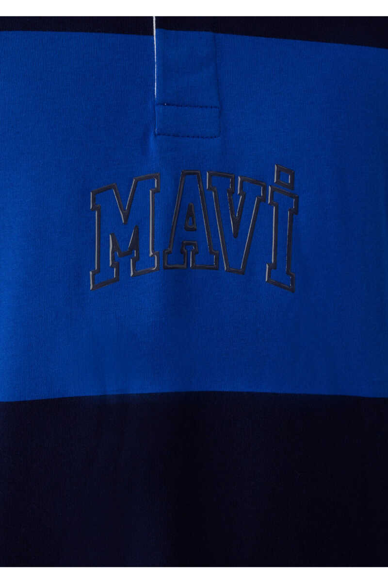 Mavi Çizgili Erkek Sweat 0S20218-A7894 - 8