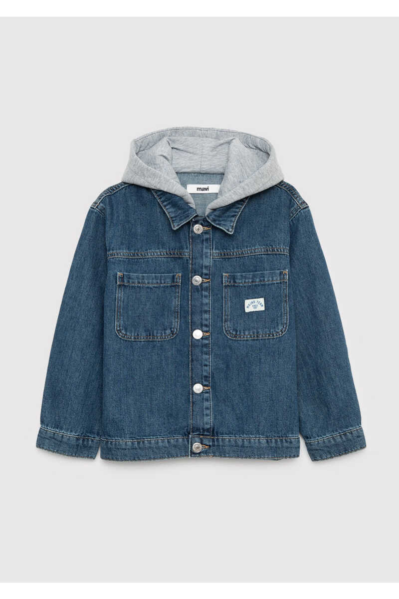 Mavi Corey 90lar Koyu Mavi Regular Fit Çocuk Jean Ceket 6111402-A6387 - 1