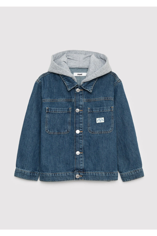 Mavi Corey 90lar Koyu Mavi Regular Fit Çocuk Jean Ceket 6111402-A6387