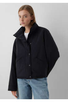 Mavi Dik Yaka Siyah Oversize Kadın Ceket 1110914-900