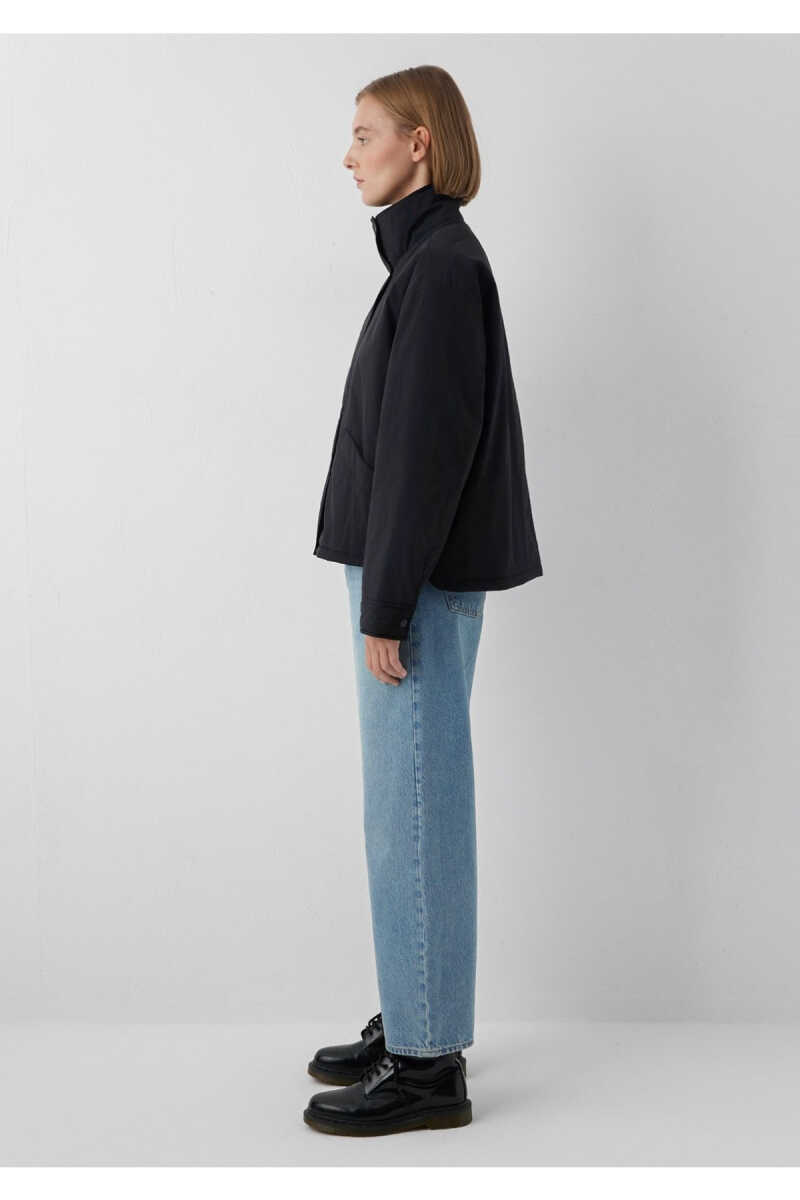 Mavi Dik Yaka Siyah Oversize Kadın Ceket 1110914-900 - 4