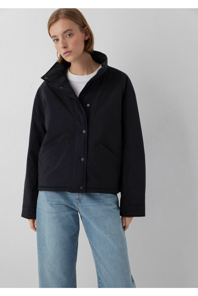 Mavi Dik Yaka Siyah Oversize Kadın Ceket 1110914-900 (1)