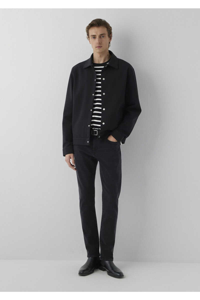 Mavi Düğmeli Siyah Loose Fit Erkek Sweatshirt 0S10633-900 - 2