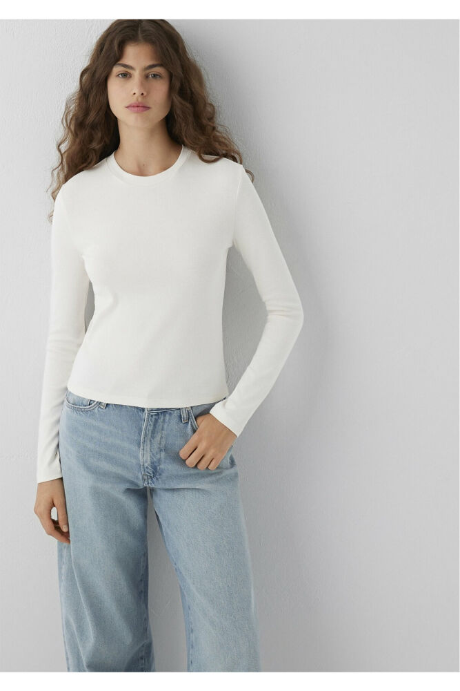 Mavi Ekru Basıc Kadın Sweat 1614217-70048