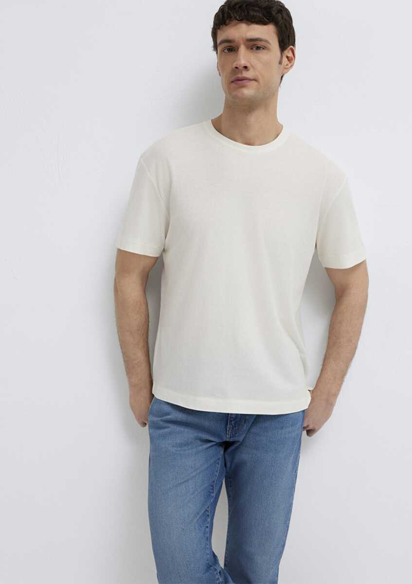 Mavi Ekru Basic Loose Fit Erkek Tişört 0613338-80194 - 1