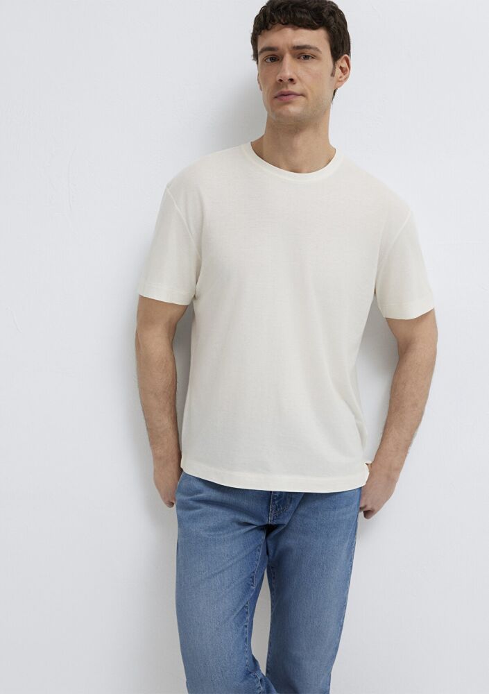 Mavi Ekru Basic Loose Fit Erkek Tişört 0613338-80194