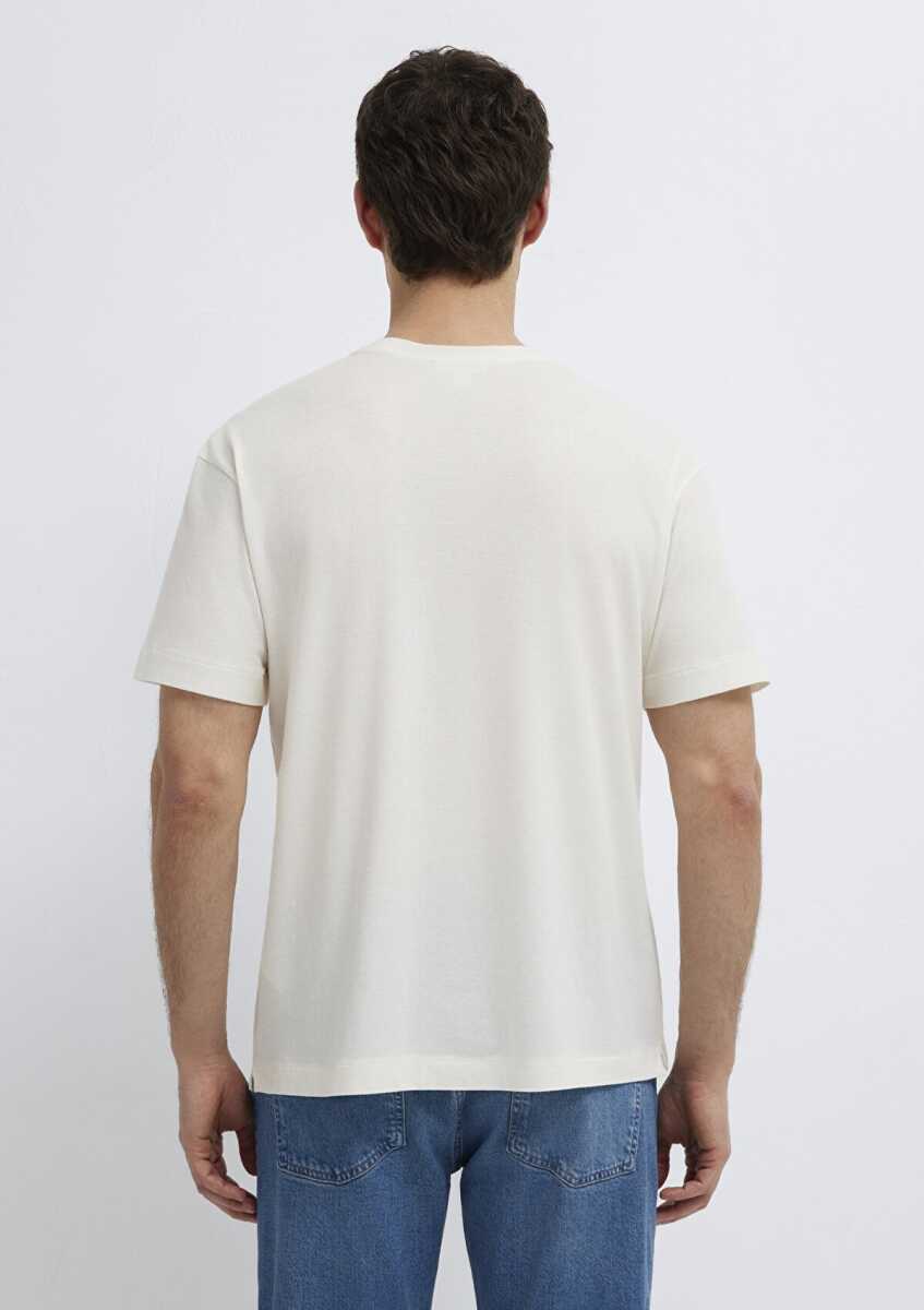 Mavi Ekru Basic Loose Fit Erkek Tişört 0613338-80194 - 5