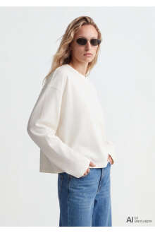 Mavi Ekru Basic Loose Fit Kadın Sweat 1620069-83043 