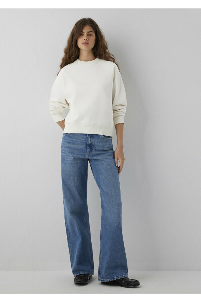 Mavi Ekru Basic Regular Fit Kadın Sweatshirt 1S10578-70049 (1)