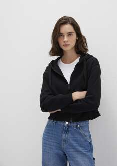 Mavi Fermuarlı Siyah Kadın Sweat 1S10388-900 