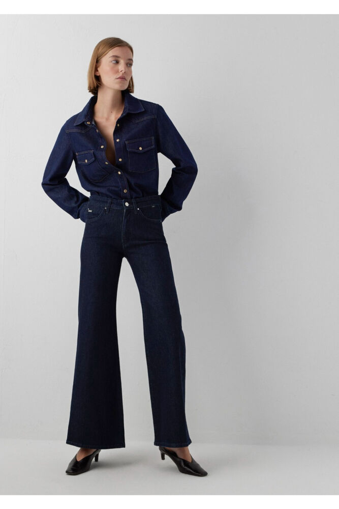 Mavi Flare Bootcut Normal Bel Denim Studio Rinse Kadın Jean Pantolon 1018584-A3808 (1)