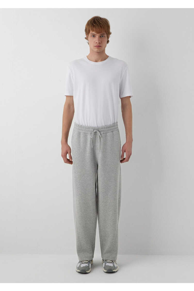 Mavi Gri Loose Fit Erkek Eşofman Altı 0024579-80196 - 4
