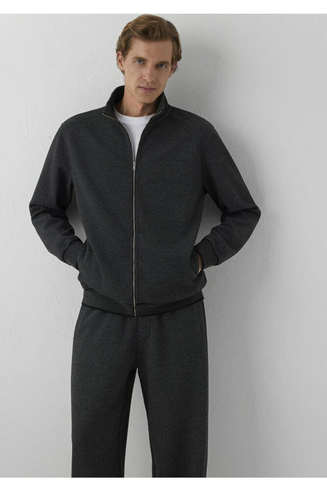 Mavi Gri Regular Fit Fermuarlı Erkek Sweatshirt 0S20121-80024 (1)