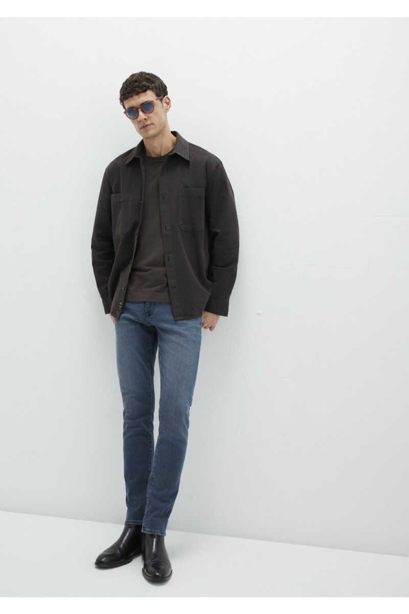 Mavi James Mavi Black Puslu Mürekkep Mavi Skinny Normal Bel Dar Paça Erkek Jean Pantolon 0042490667 - 1